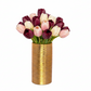 Kaelor Brushed Gold Ceramic Vase