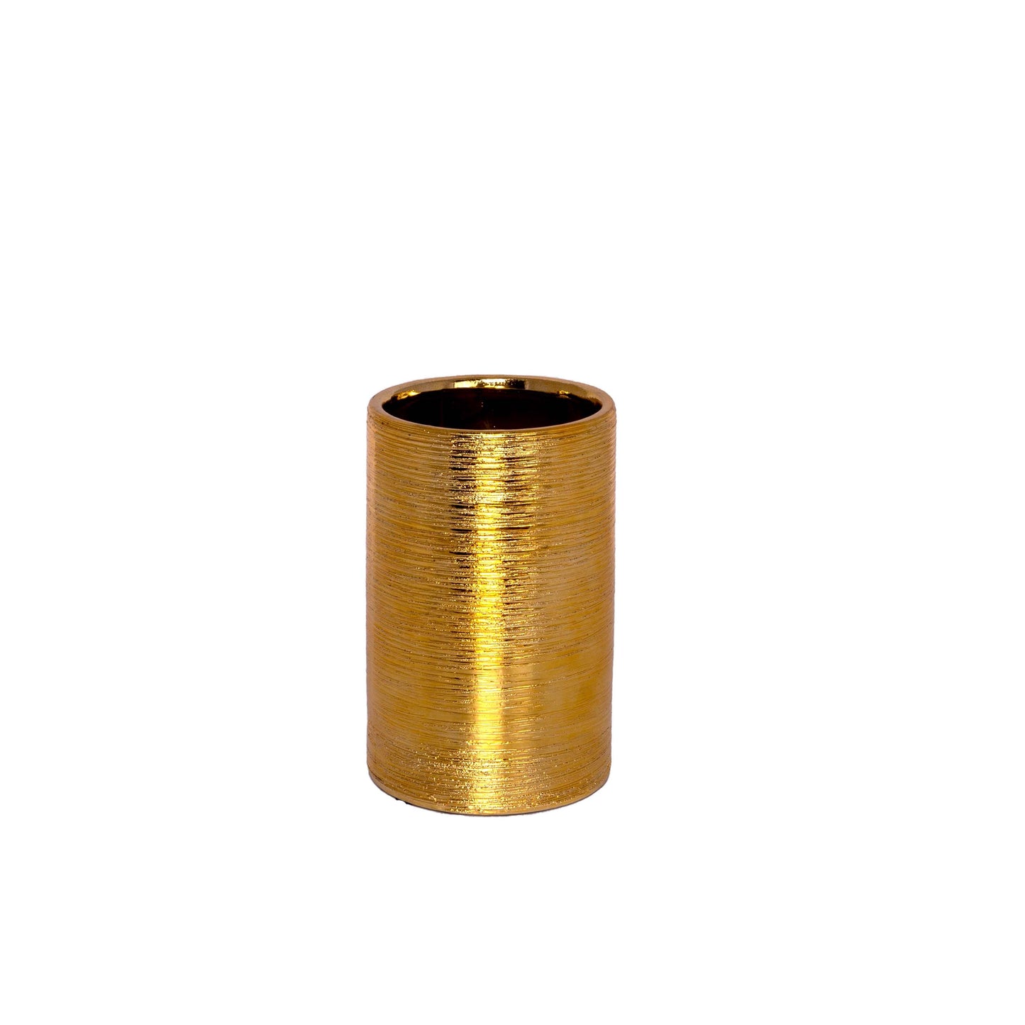 Kaelor Brushed Gold Ceramic Vase