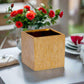 Poppy Ceramic Brushed Golden Square Pot