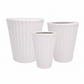Ronja Fluted Tapered Ceramic Pot (Set of 3)