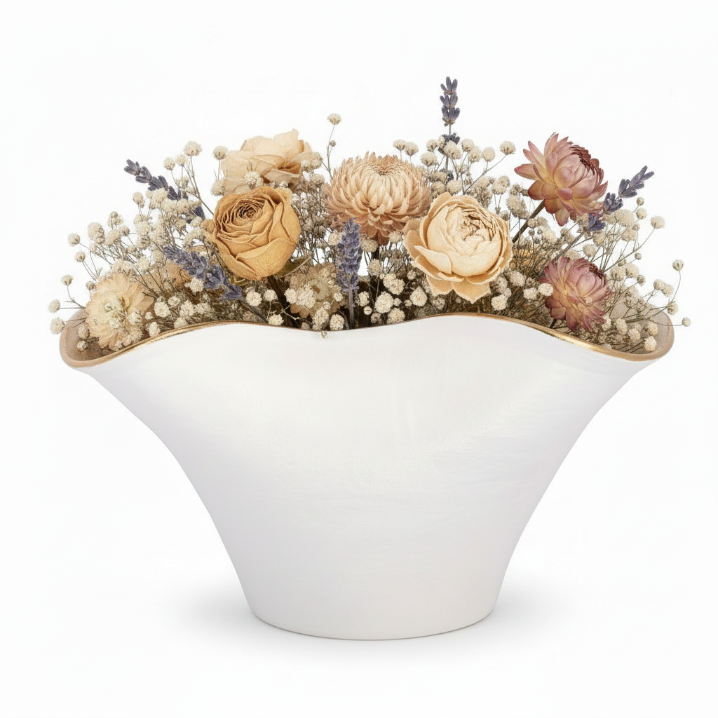 Galenne Curved Ceramic Vase