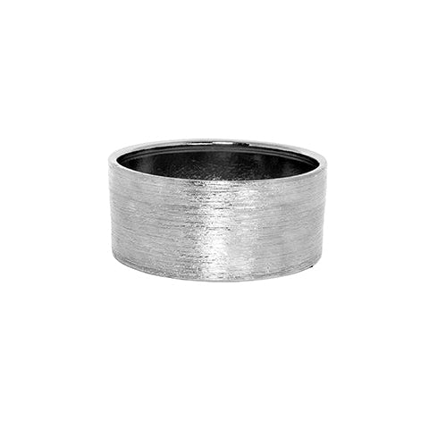 Silver ring on a white background