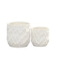 Wren Emboss Ceramic Planter Set (Set of 2)