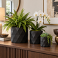 Dagen Diamond Embossed Ceramic Pot Set (Set of 3)