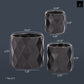Dagen Diamond Embossed Ceramic Pot Set (Set of 3)