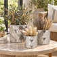 Dagen Diamond Embossed Ceramic Pot Set (Set of 3)
