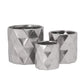 Dagen Diamond Embossed Ceramic Pot Set (Set of 3)