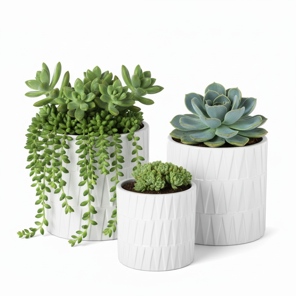 Avelora Embossed Ceramic Pot Set