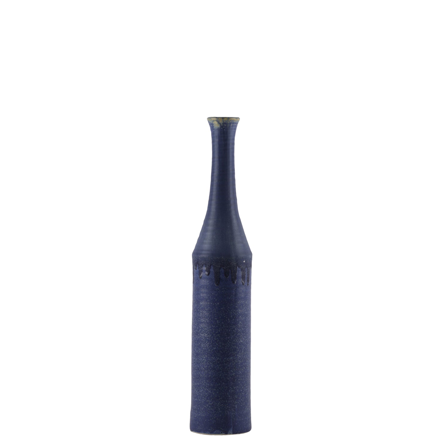 Nora Navy Ceramic Drip Rim Vases