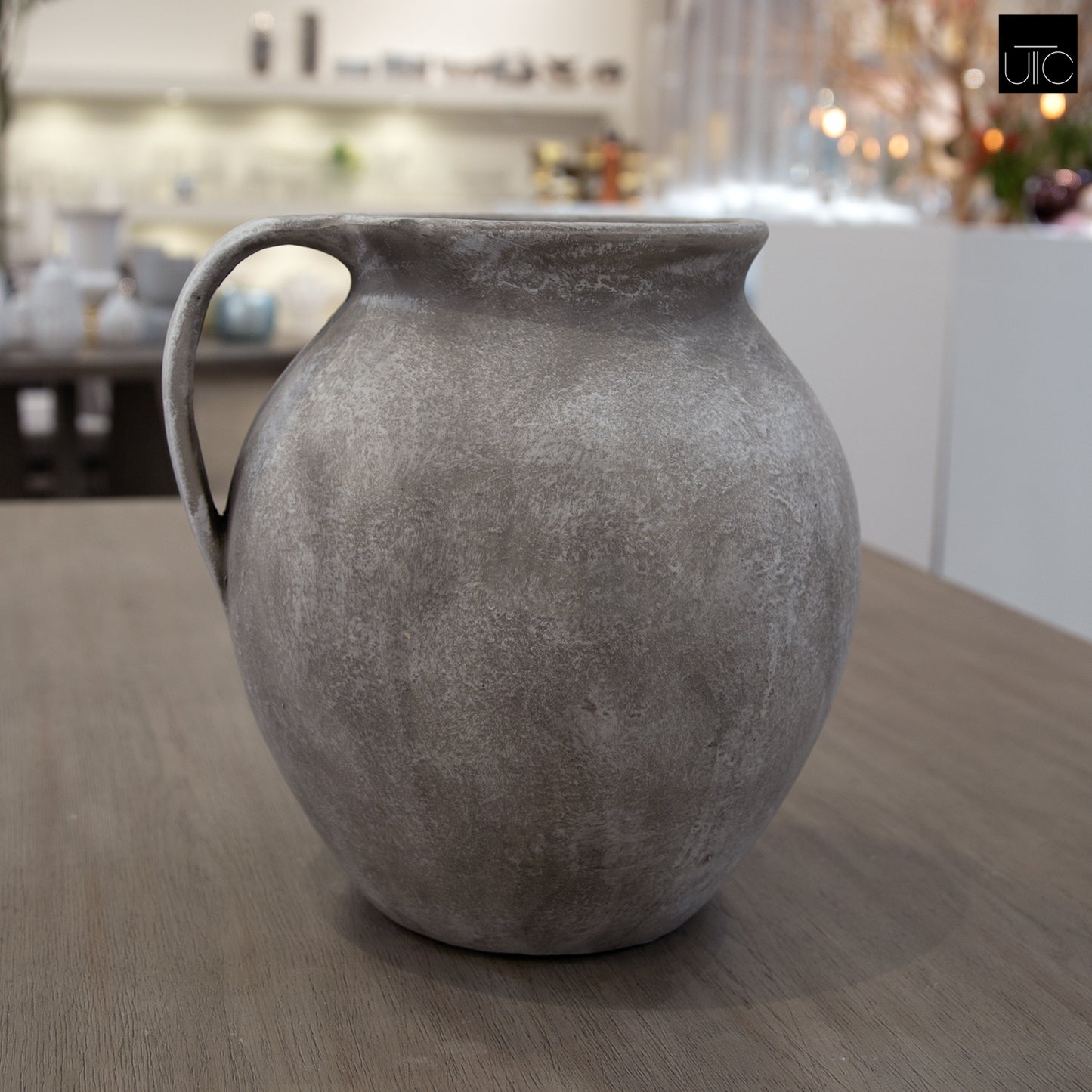 Polina Single-Handle Amphora Cement Vase