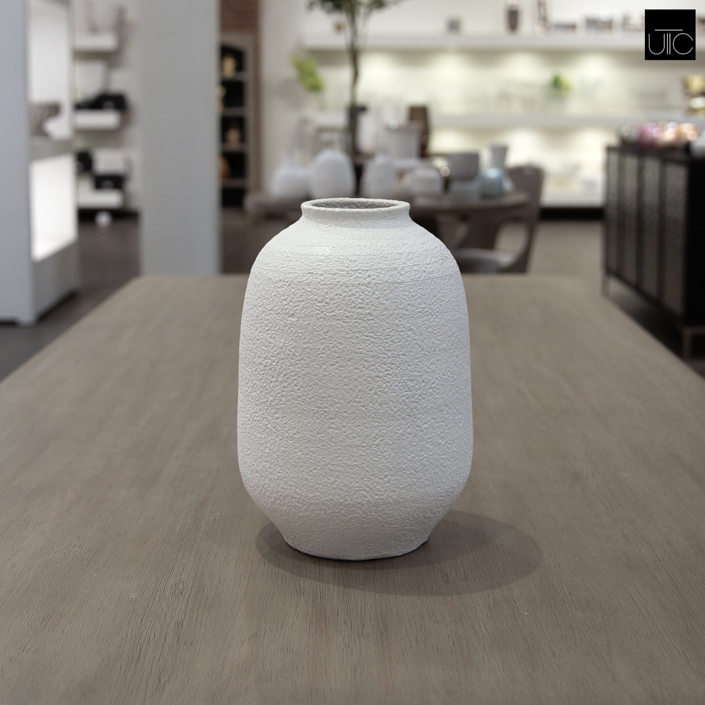 Galina Pebble-Textured Ceramic Vase