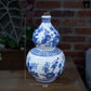 Ceramic Chinoiserie Ginger/Temple Jar Gloss Finish Blue&White-14.00"H