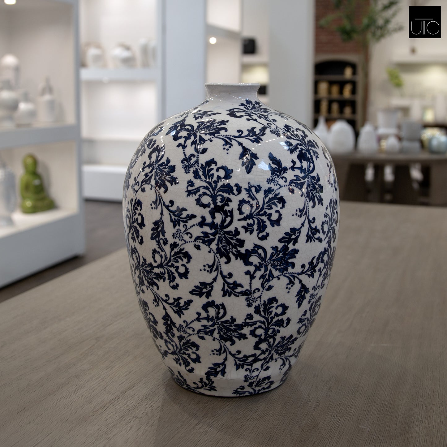 Ania Chinoiserie Ginger Jar Style Ceramic Vase