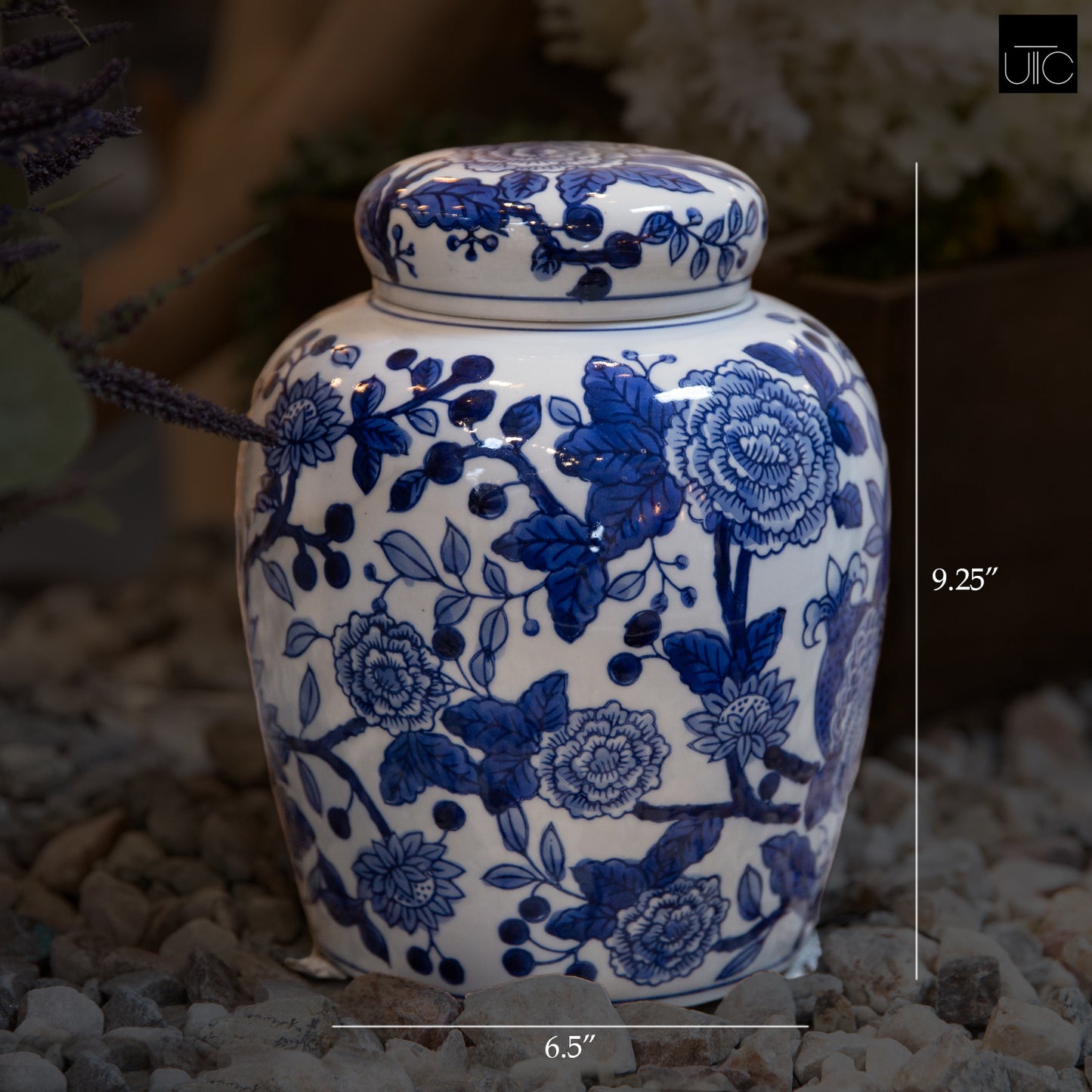 Adeline Ceramic Chinoiserie Ginger Jar