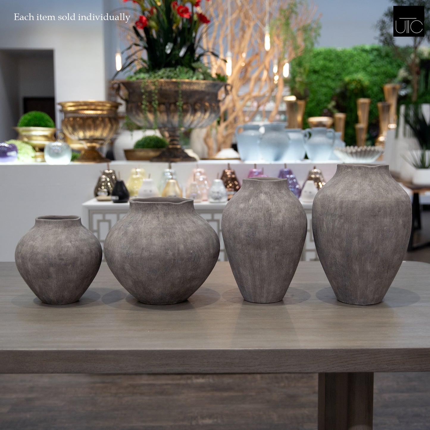Pavati Handcrafted Egg-Shaped Terracotta Vase with Ribbed Texture