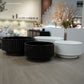 Lynn Ribbed Pedestal Planters (Set of 2)