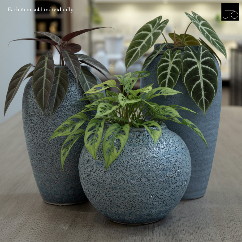 Cherith Ceramic Lava Texture Spherical Vase