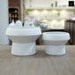 Roza Architectural Pedestal Ceramic Planter (Set of 2)