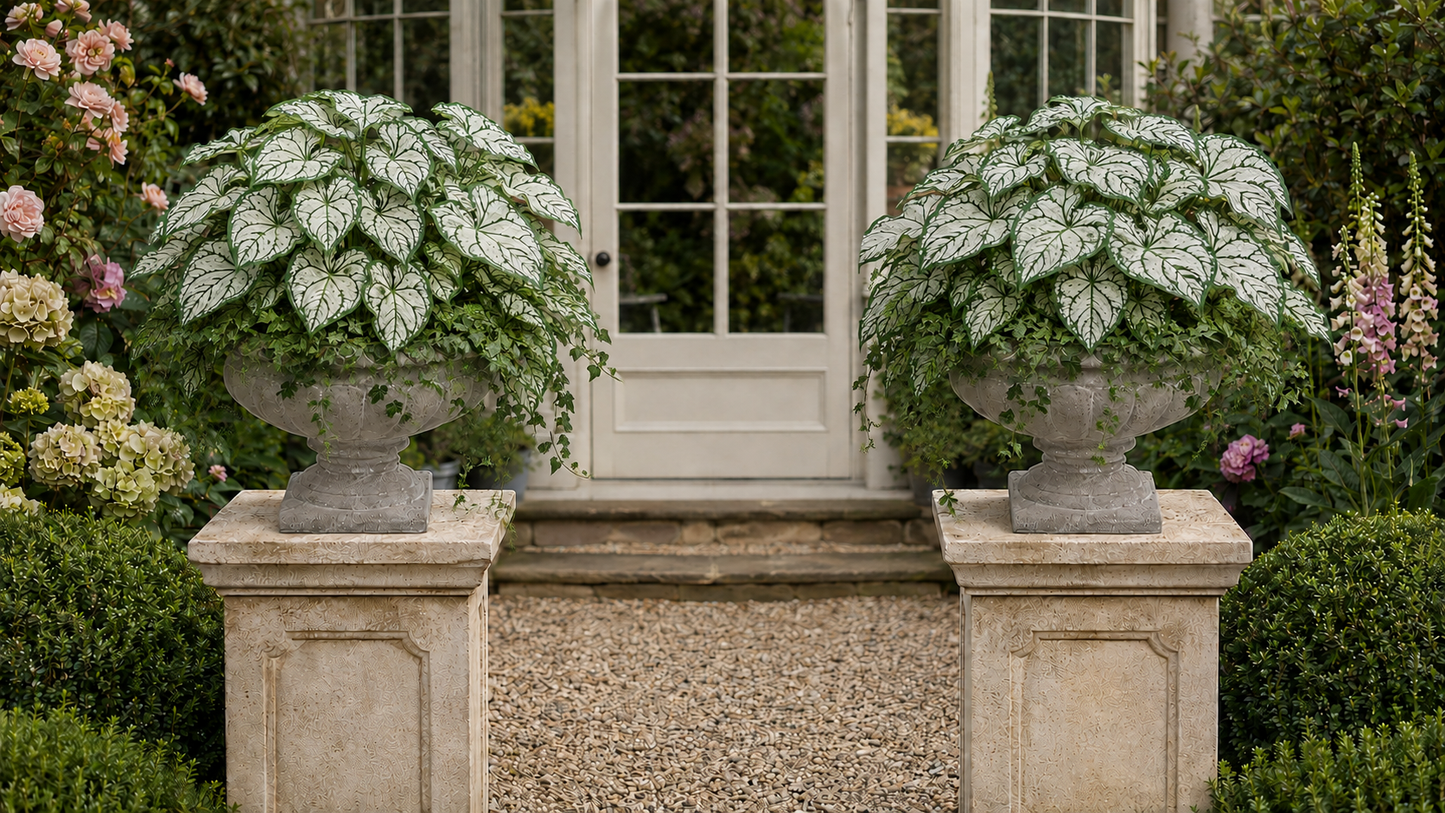 Pavion Low Classic Cement Urn Vase