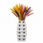 Kaida Chrome Cutout Ceramic Vase