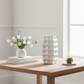 Kaida Chrome Cutout Ceramic Vase