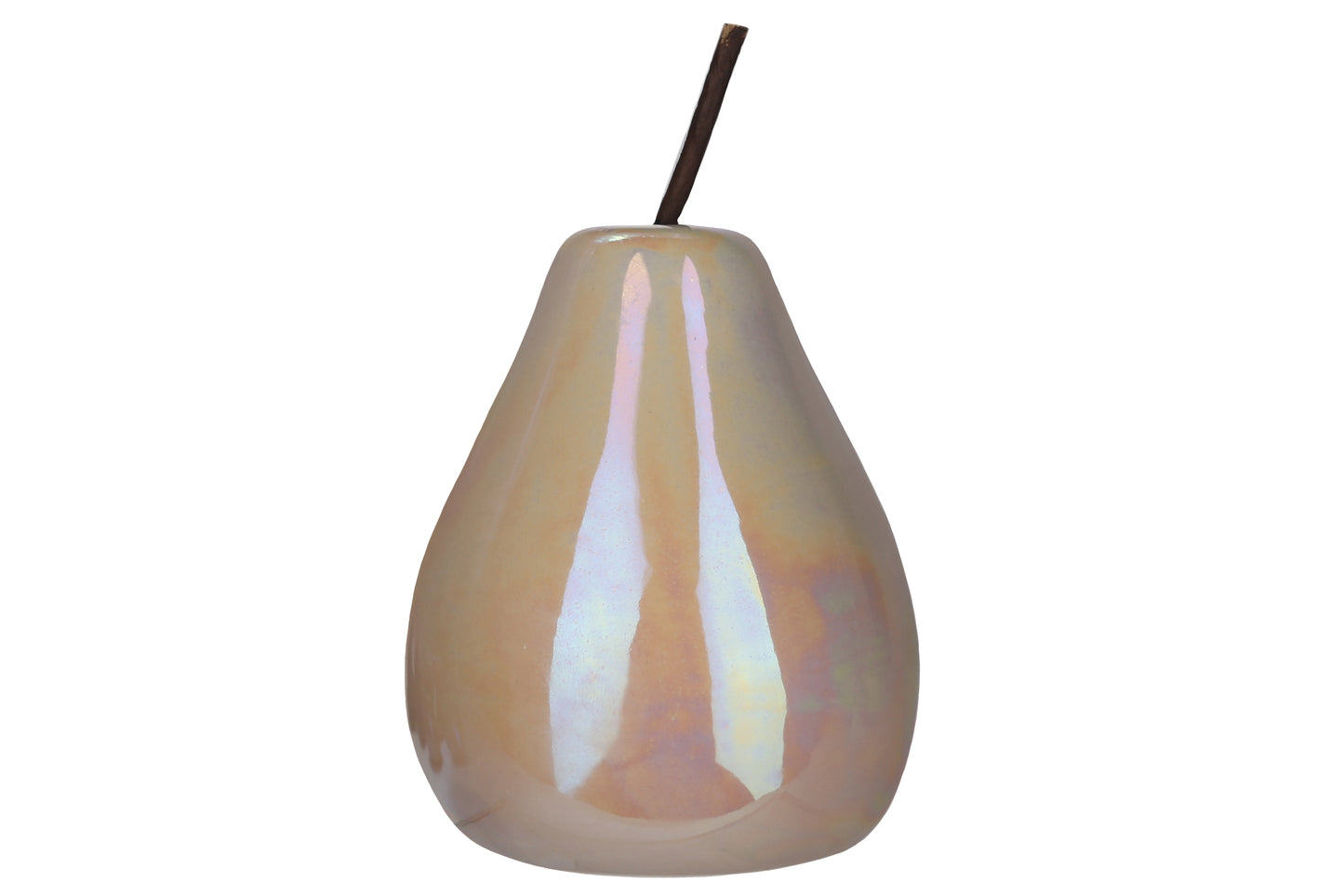 Hazel Pearlescent Ceramic Pear Figurine