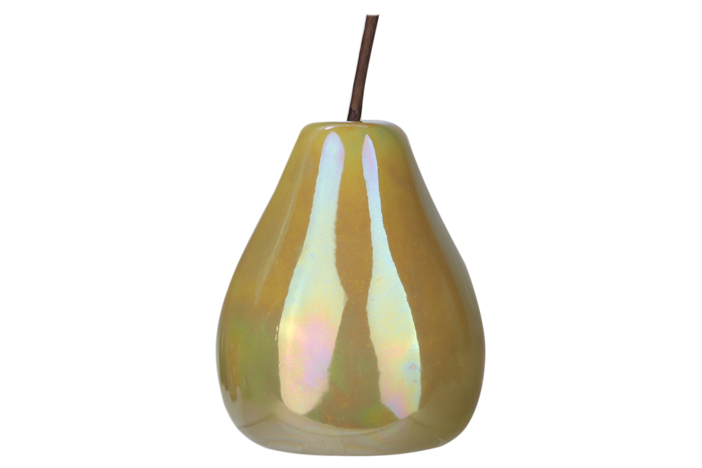 Hazel Pearlescent Ceramic Pear Figurine
