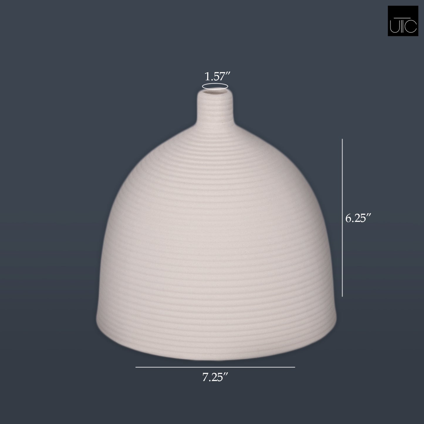 Milora Ribbed Ceramic Vase