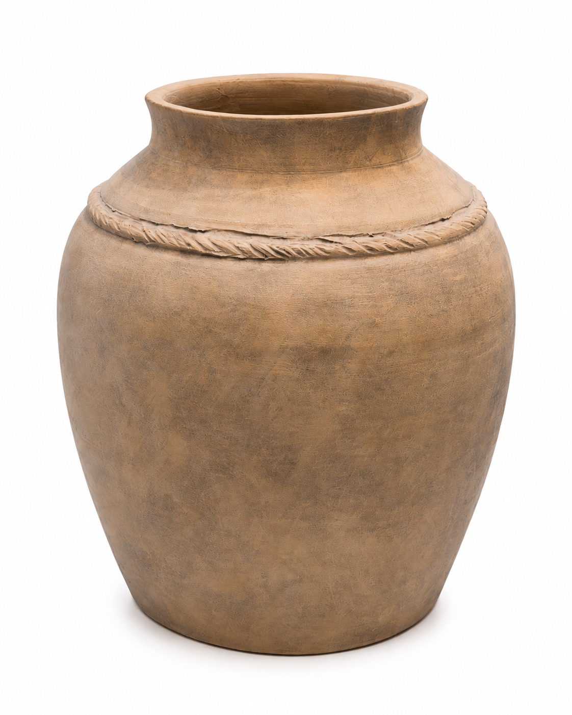 Adele Artisan Terracotta Vase with Braided Accent Detail