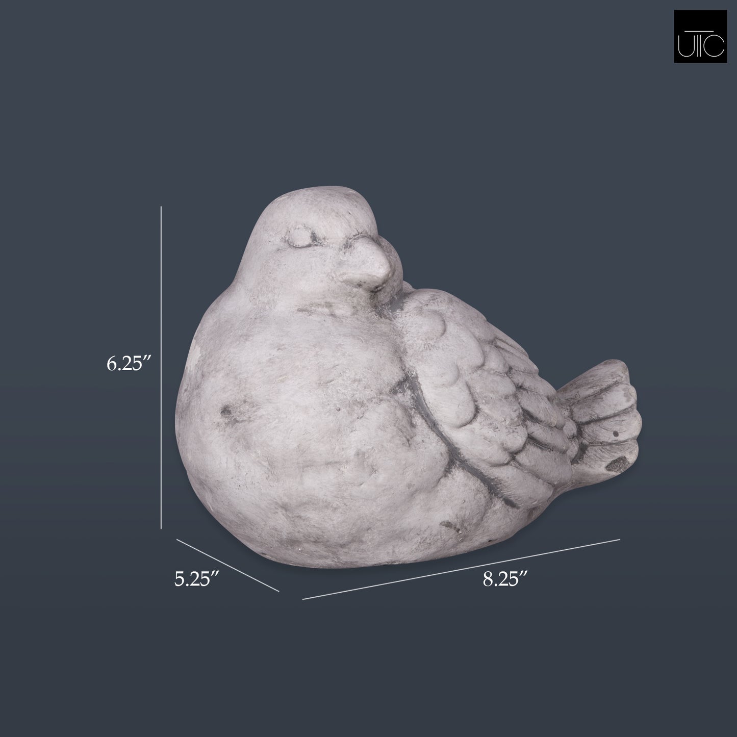 Lorne Cement Sitting Bird Figurine