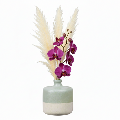 Maelle Speckled Round Ceramic Vase
