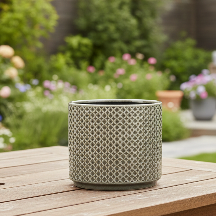 Marbren Ceramic Oval Pot