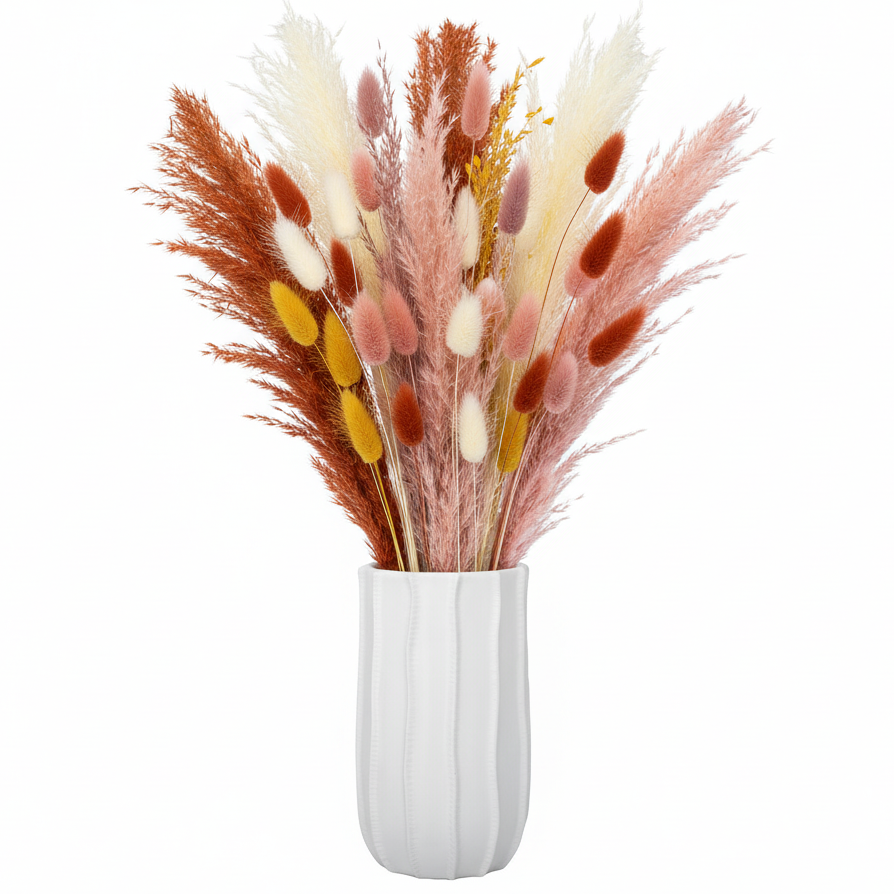 Pene Ceramic Tall Oval Vase