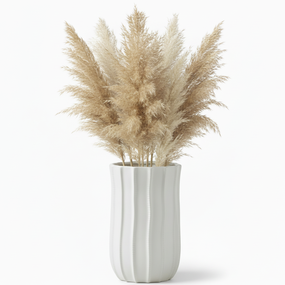 Pene Ceramic Tall Oval Vase