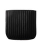 Jayella Ceramic Oval Vase with Debossed Overlay Column Pattern