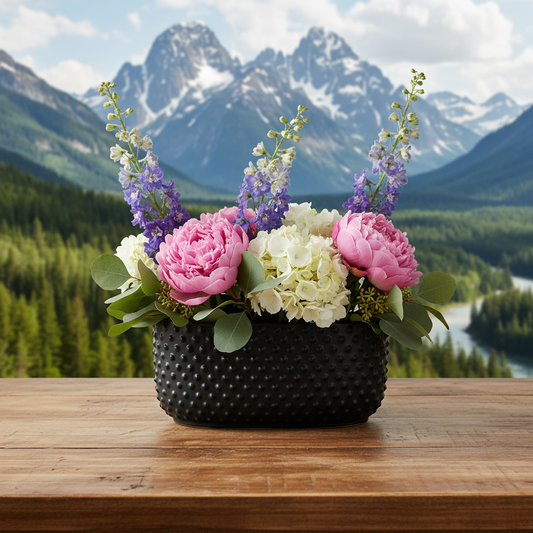 Cerys Ceramic Low Oval Vase