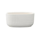 Jewel Ceramic Low Oval Pot with Embossed Lattice Design