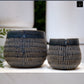 Becky Embossed Ceramic Round Vase Set (Set of 2)