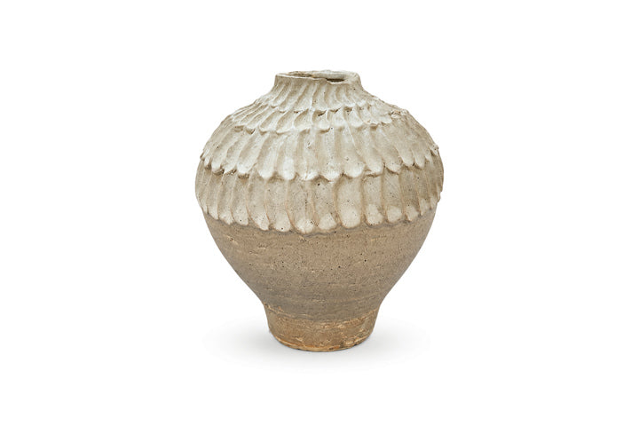 Sera Scalloped Ceramic Vase