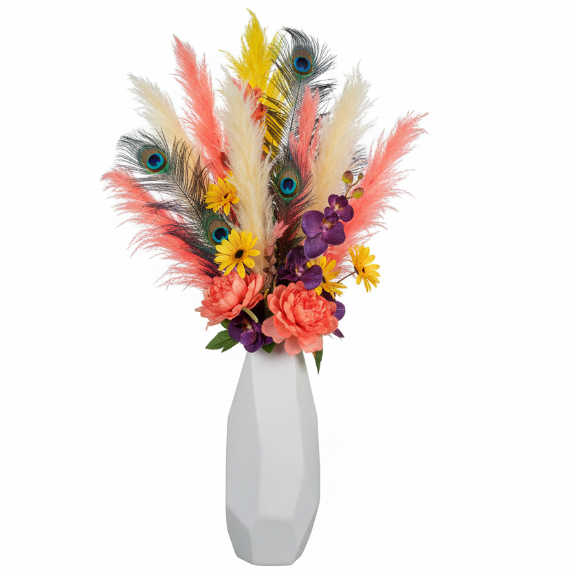 Niraya Ceramic Asymmetrical Patterned Vase