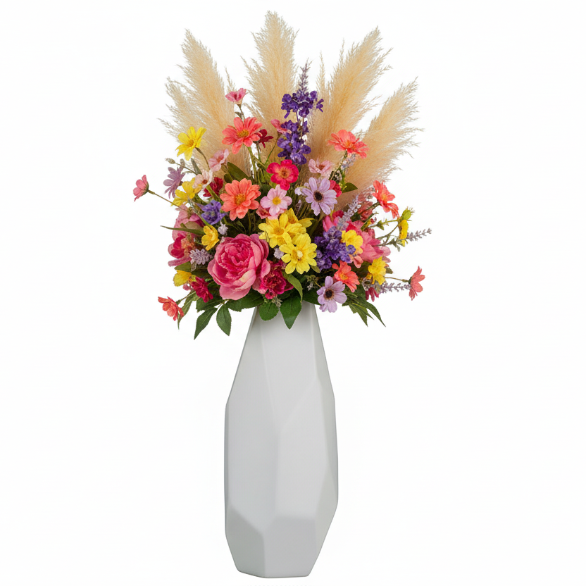 Niraya Ceramic Asymmetrical Patterned Vase