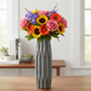 Leelie Ceramic Patterned Bellied Round Vase