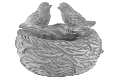 Abe Nesting Birds Cement Figurine