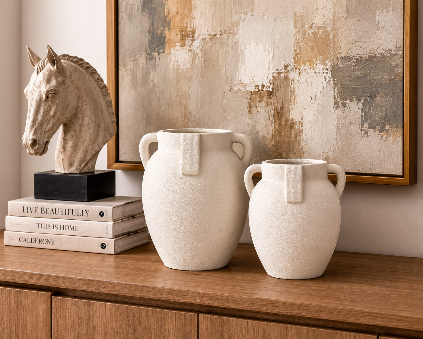 Aldora Multi-Handle Amphora Clay Jar