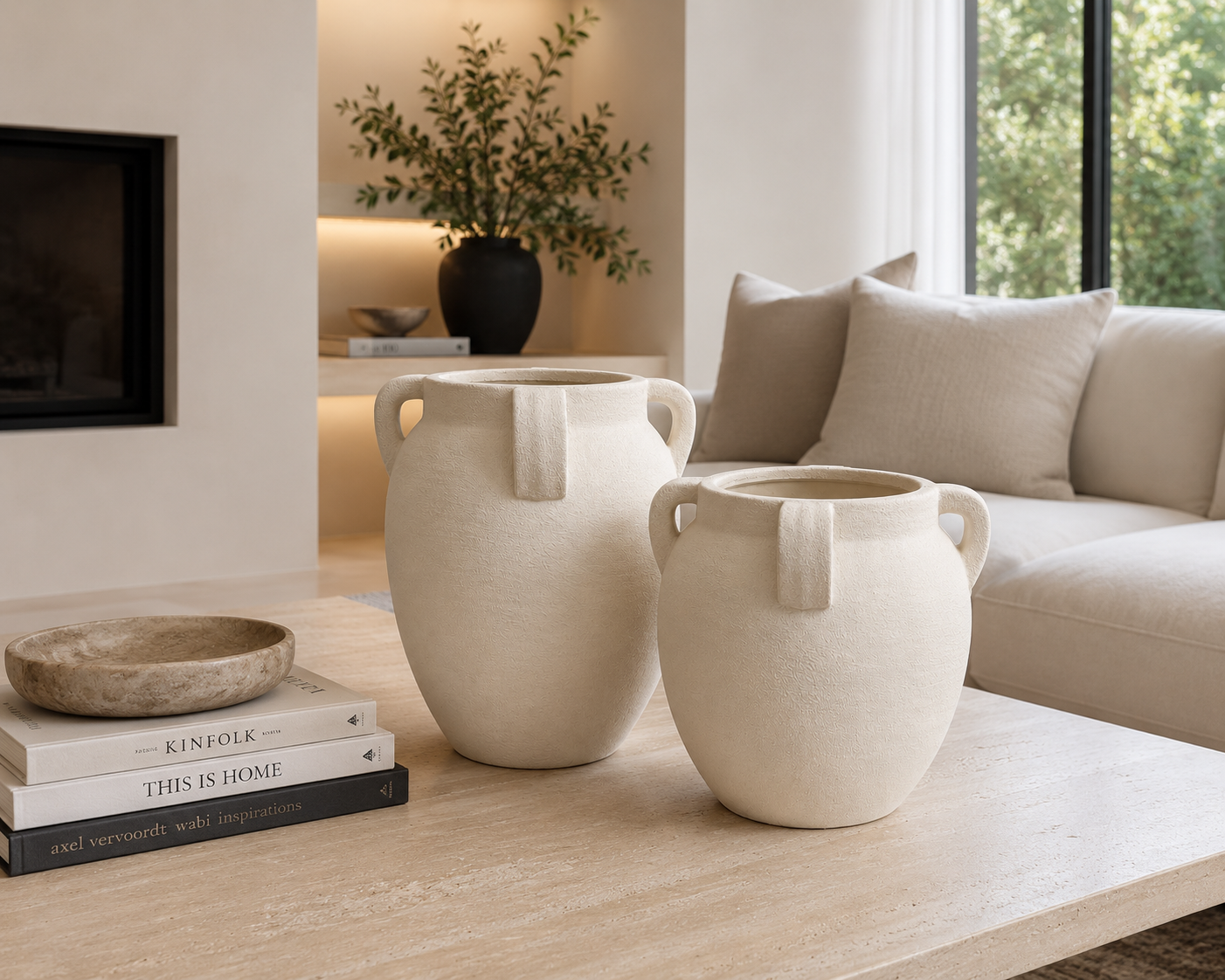 Aldora Multi-Handle Amphora Clay Jar