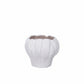 Aliona Bulbous Clay Planter with Wavy Rim & Vertical Ridges