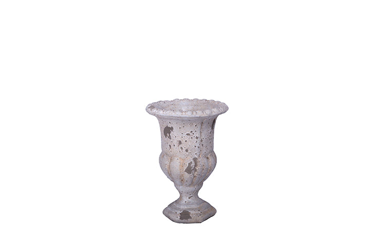 Evgeny Fluted Pedestal Urn Planter with Petal Rim