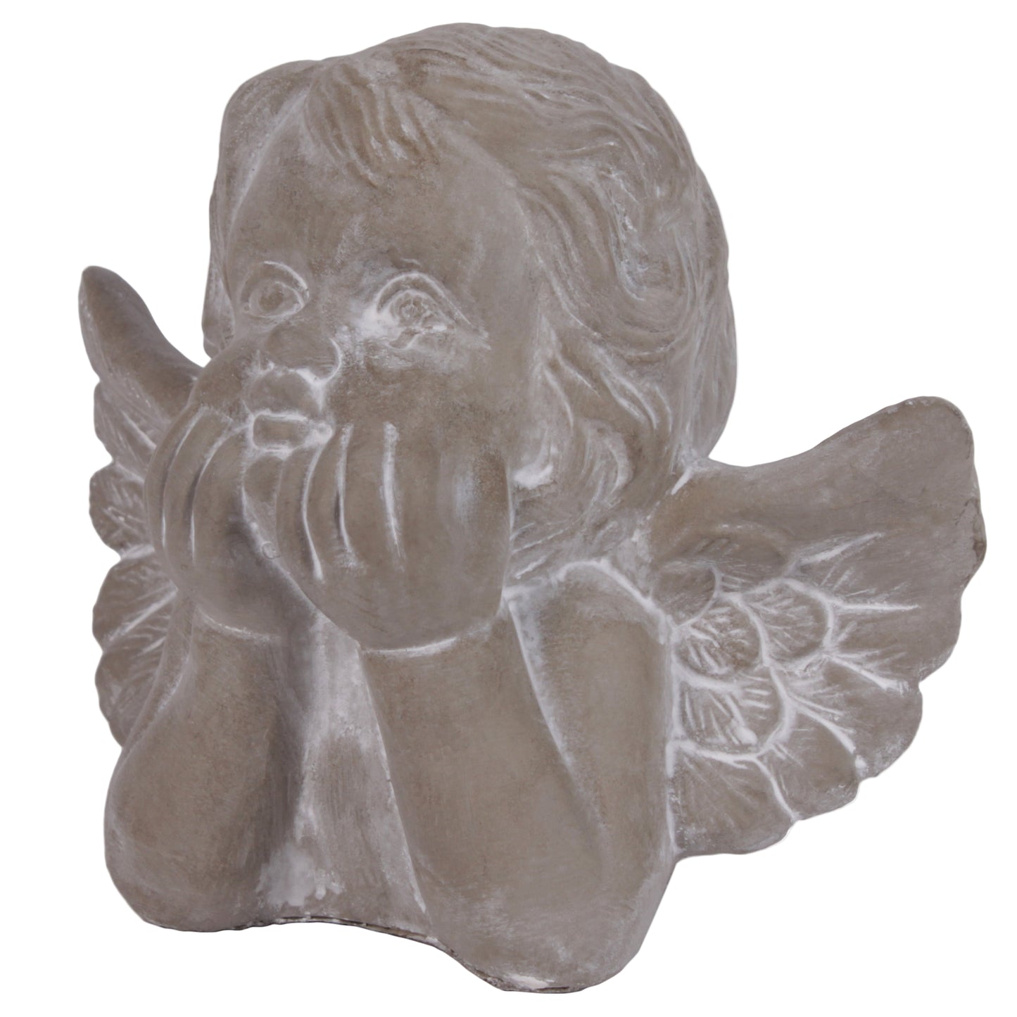 Uriel Resting Cherub Cement Figurine