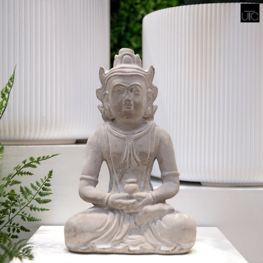 Cosima Cement Royal Meditating Buddha Figurine
