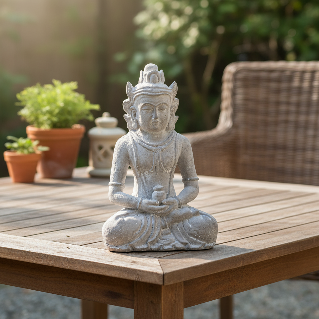 Cosima Cement Royal Meditating Buddha Figurine